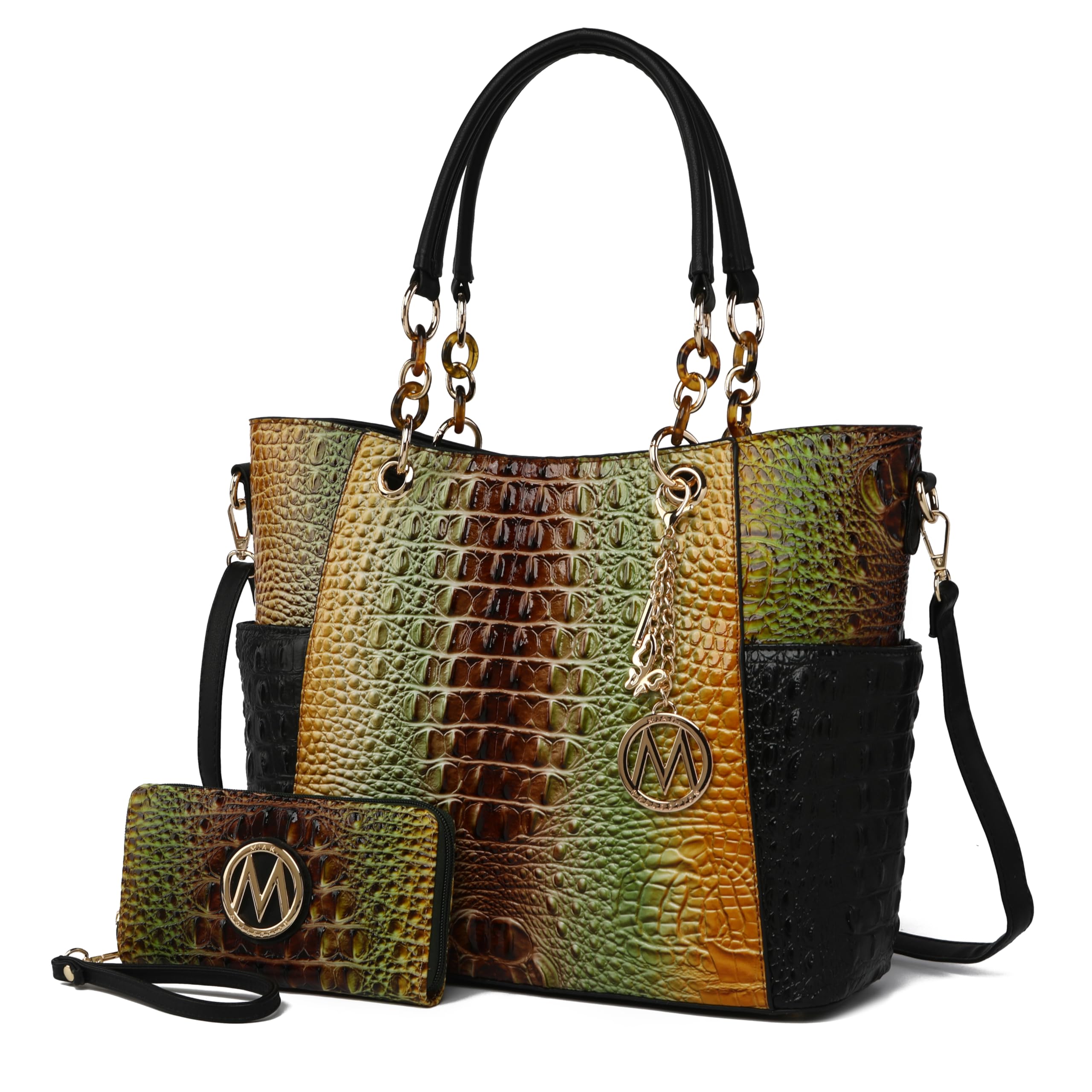 MKF Collection Tote Bag for Women, Handbag Set with Wallet-Top-Handle Bag Vegan Leather Purse by Mia K