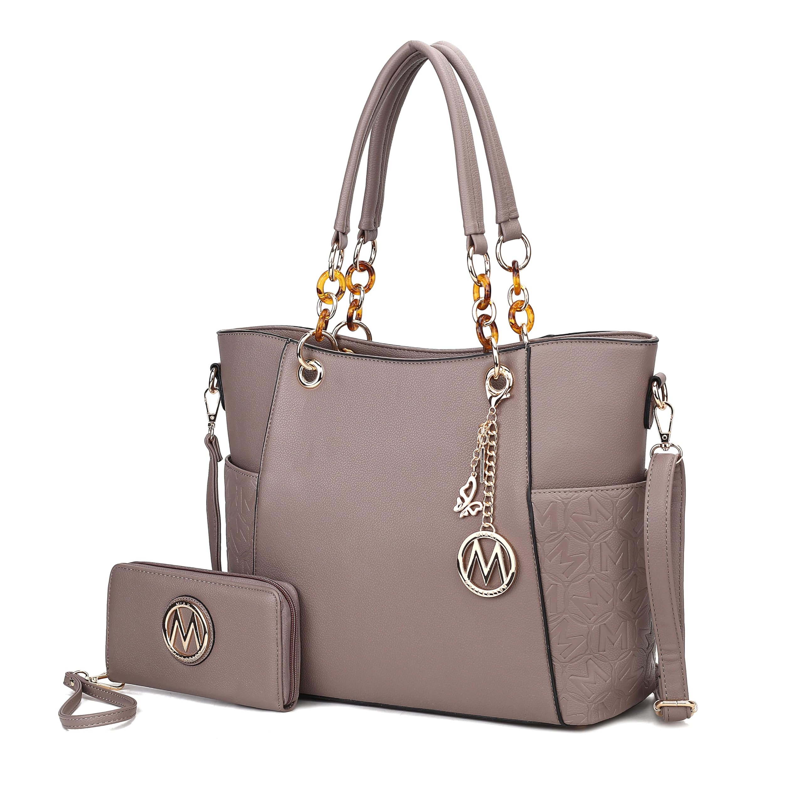 MKF Collection Tote Bag for Women, Handbag Set with Wallet-Top-Handle Bag Vegan Leather Purse by Mia K