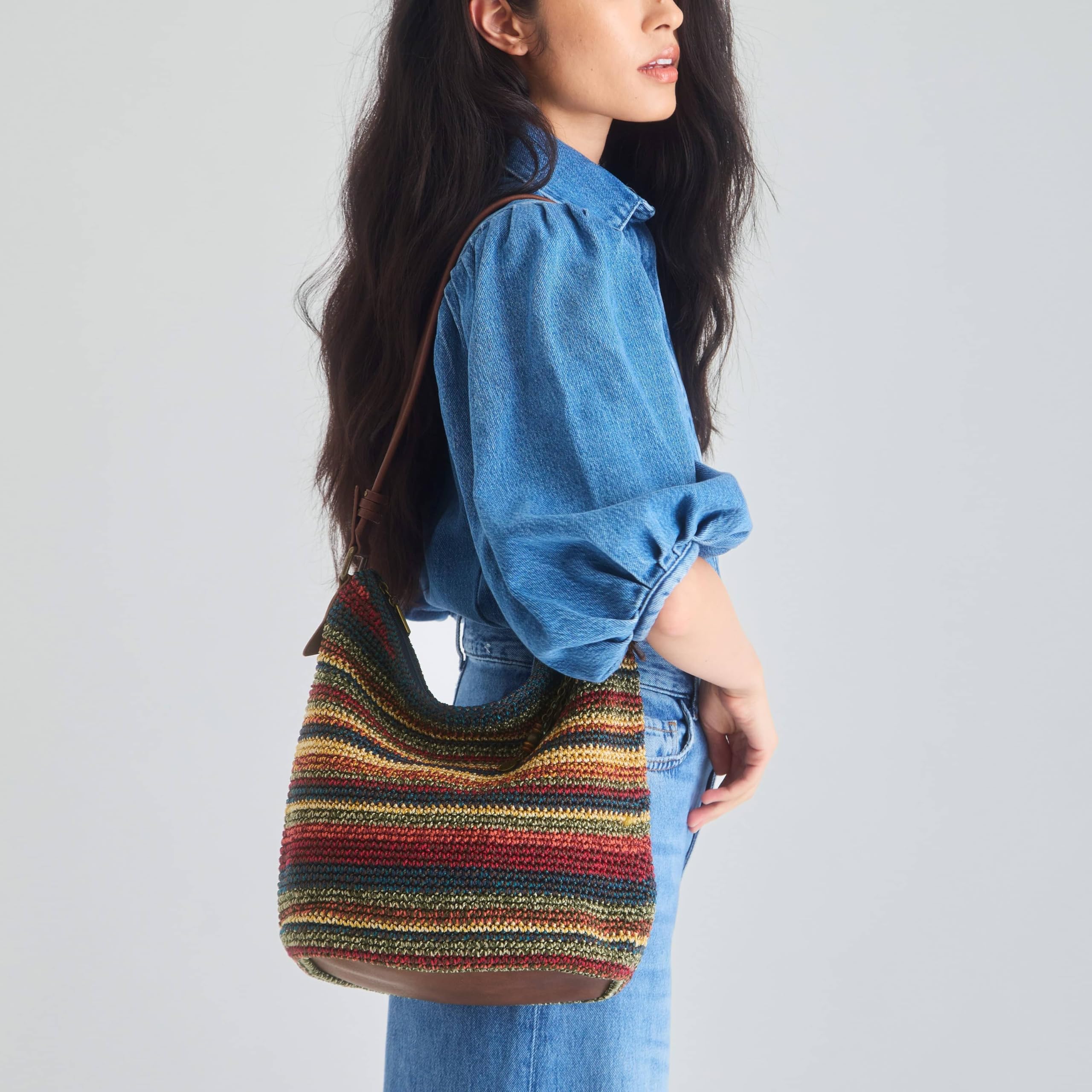 The Sak Sequoia Hobo Bag - Hand Crochet Large Women's Purse for Everyday & Travel - Durable Handbag & Tote With Zipper Pocket