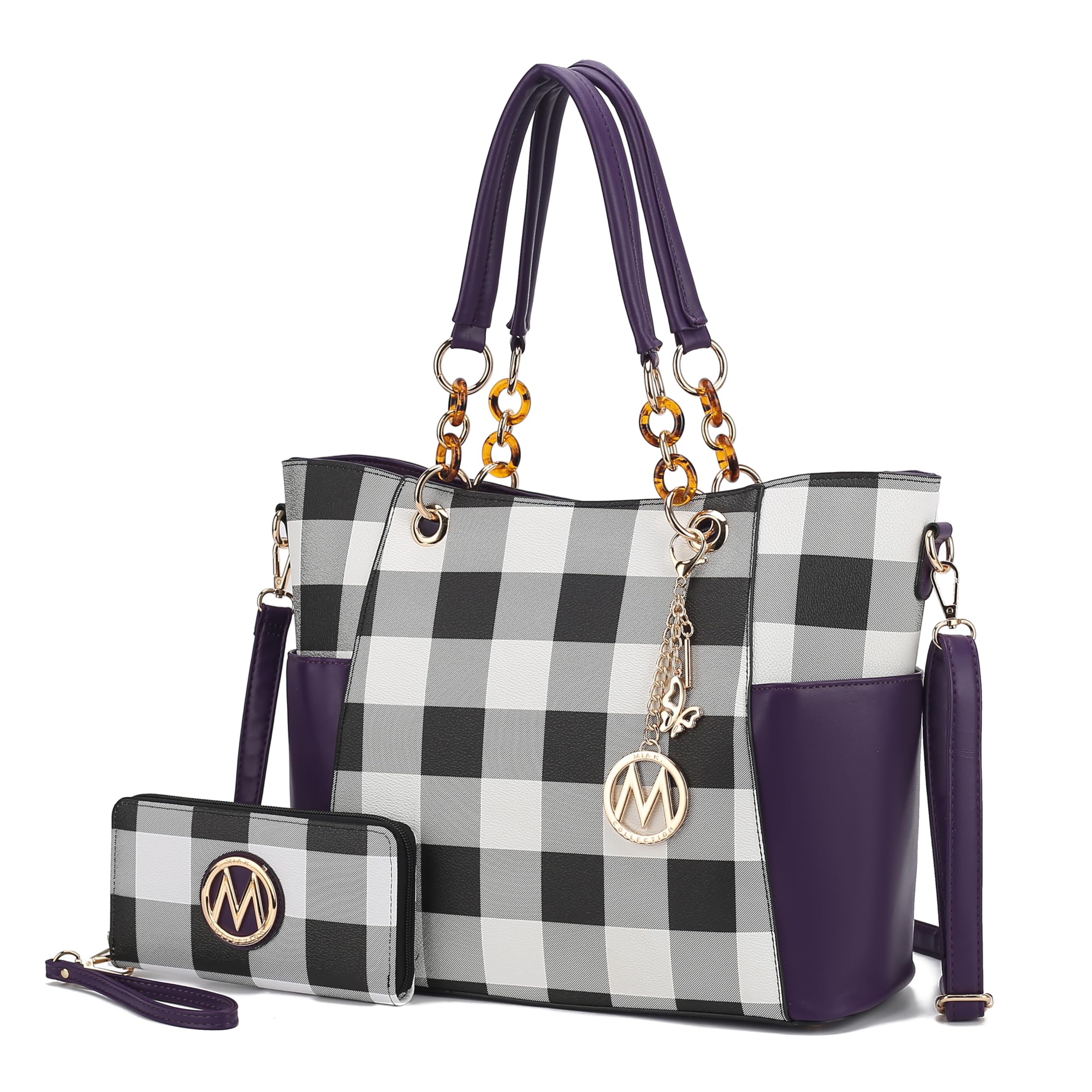 MKF Collection Tote Bag for Women, Handbag Set with Wallet-Top-Handle Bag Vegan Leather Purse by Mia K