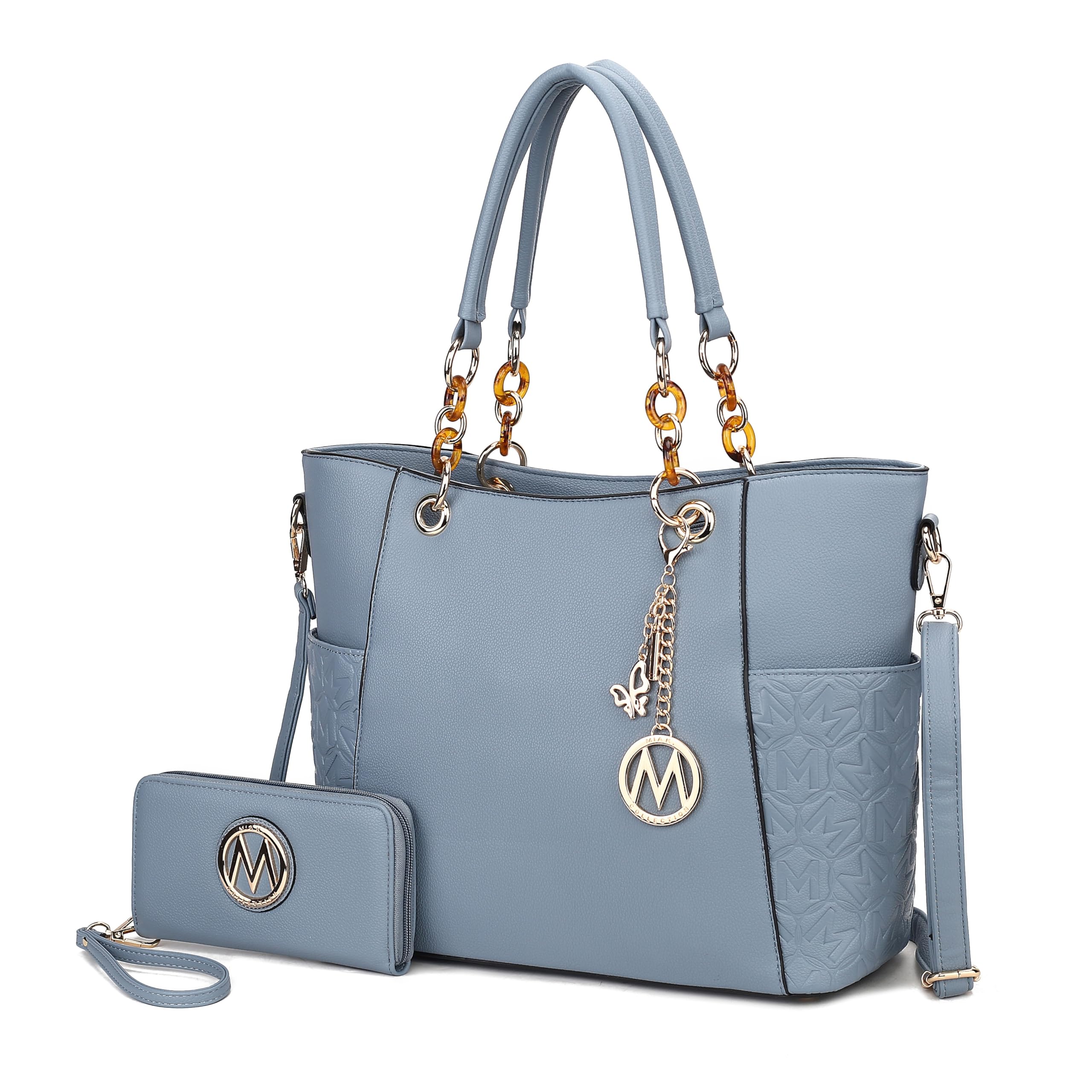 MKF Collection Tote Bag for Women, Handbag Set with Wallet-Top-Handle Bag Vegan Leather Purse by Mia K
