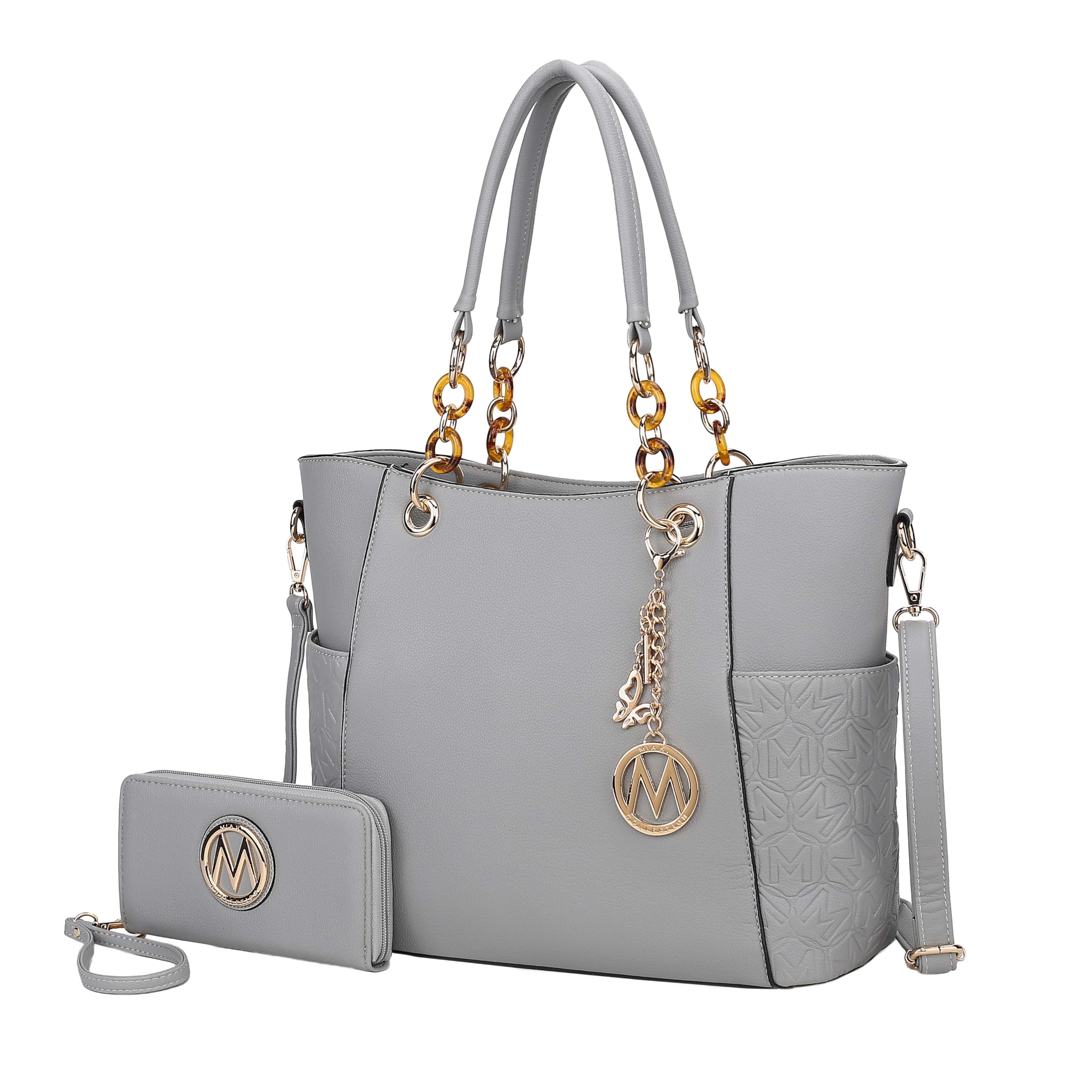 MKF Collection Tote Bag for Women, Handbag Set with Wallet-Top-Handle Bag Vegan Leather Purse by Mia K