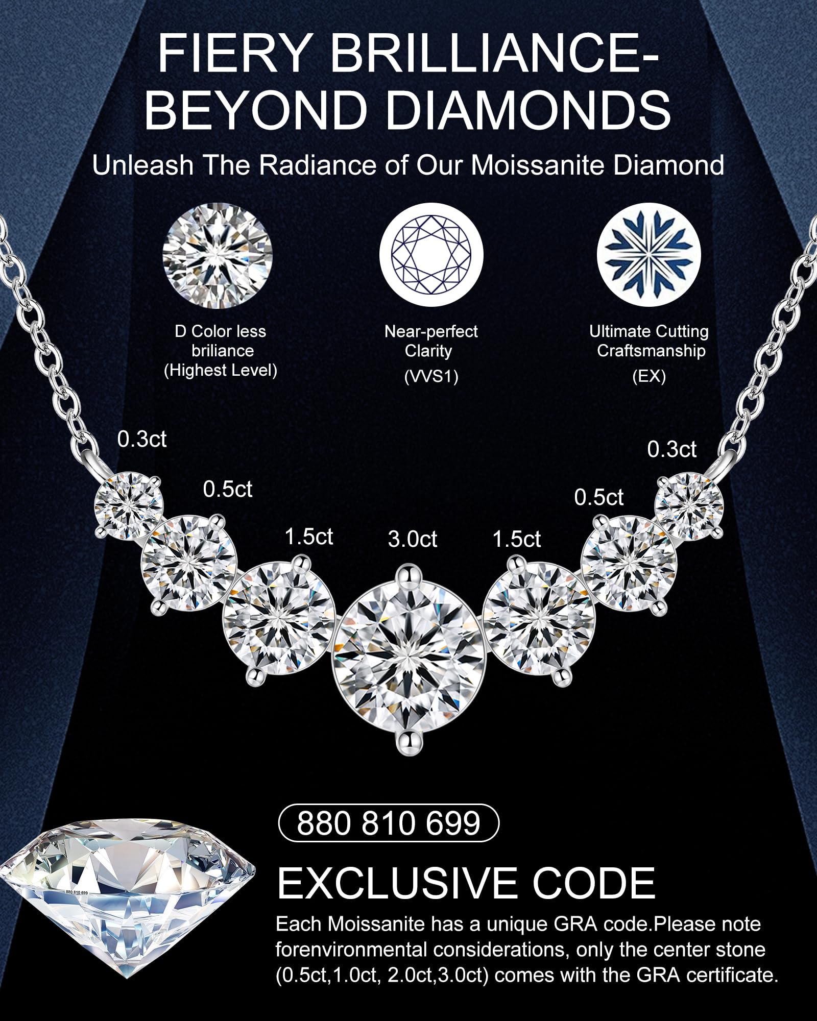 Moissanite Necklace for Women, 1.7-7.6 Carat Heart Necklace Engraved 'I LOVE YOU' Gift for Wife, Wedding Anniversary Birthday Gifts for Women, Jewelry Gifts for Her Wife Mom Girlfriend Lady