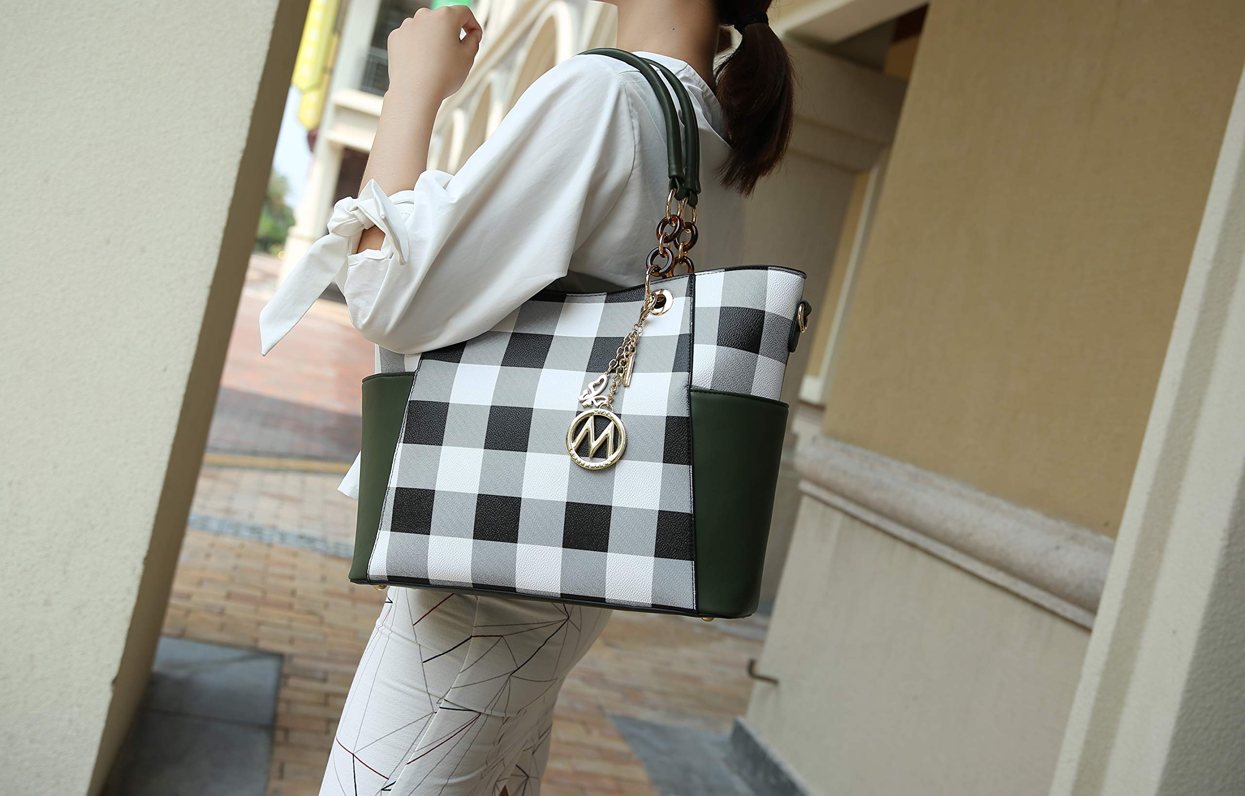 MKF Collection Tote Bag for Women, Handbag Set with Wallet-Top-Handle Bag Vegan Leather Purse by Mia K