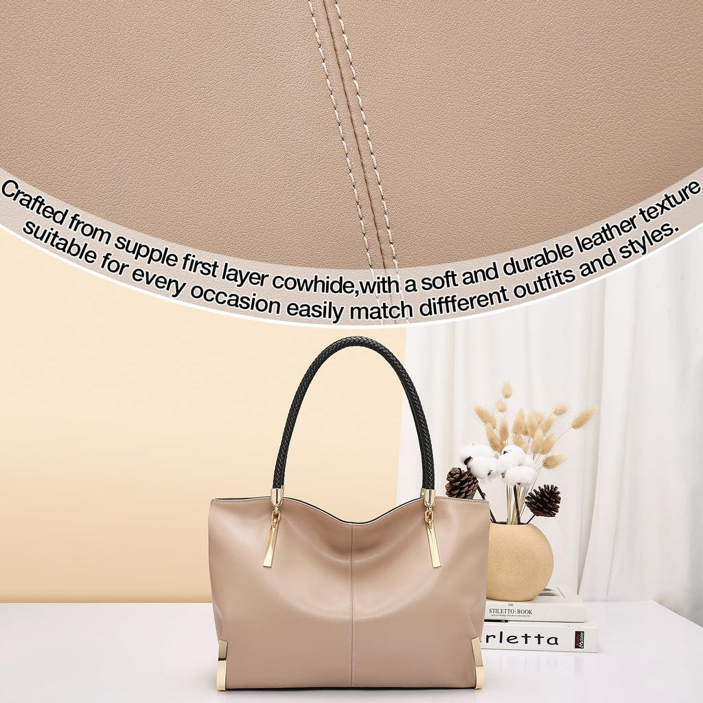 FOXLOVER Large Capacity Tote Handbags for Women, Women's Top-handle Bags Fashion Shoulder Bags Purses Minimalist design