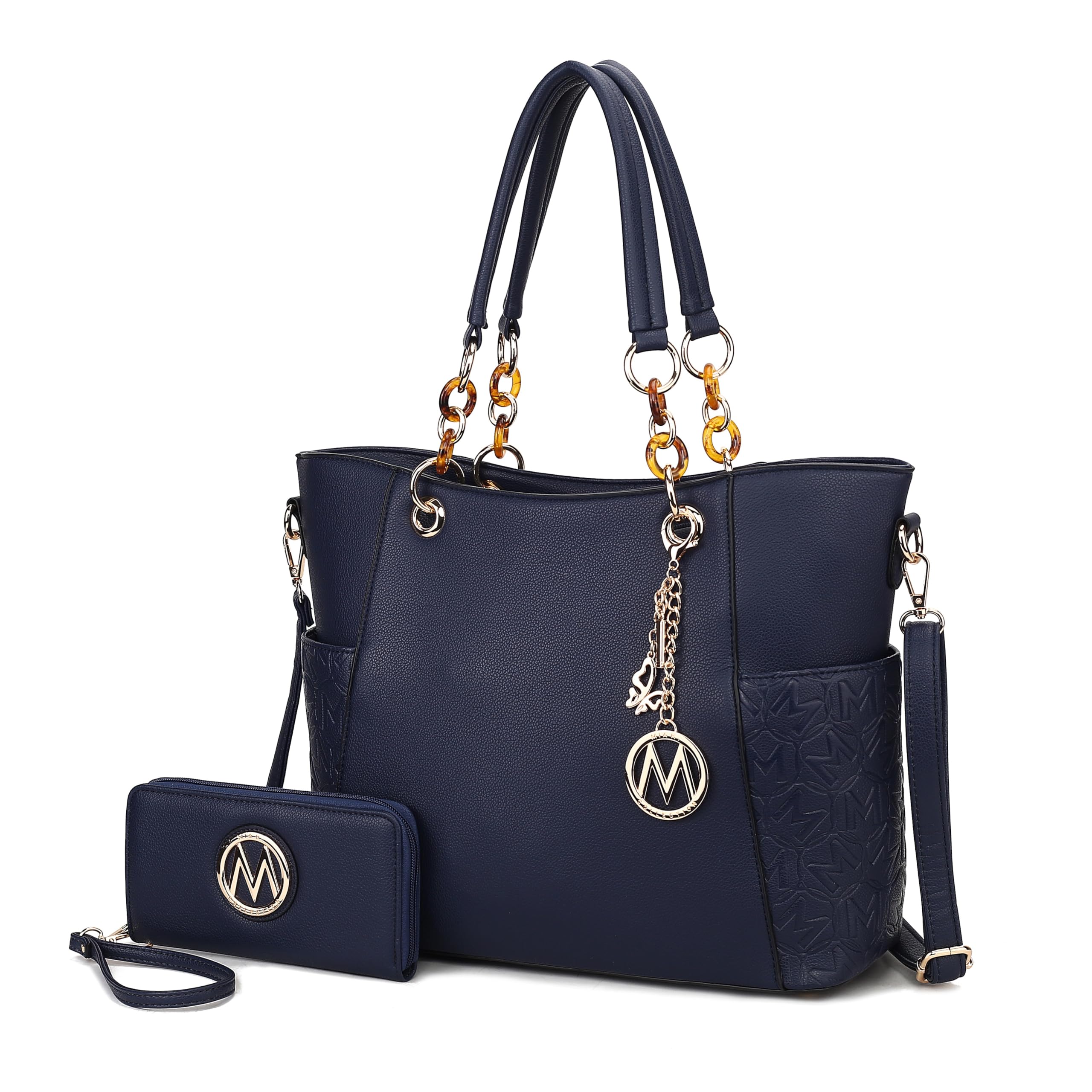 MKF Collection Tote Bag for Women, Handbag Set with Wallet-Top-Handle Bag Vegan Leather Purse by Mia K