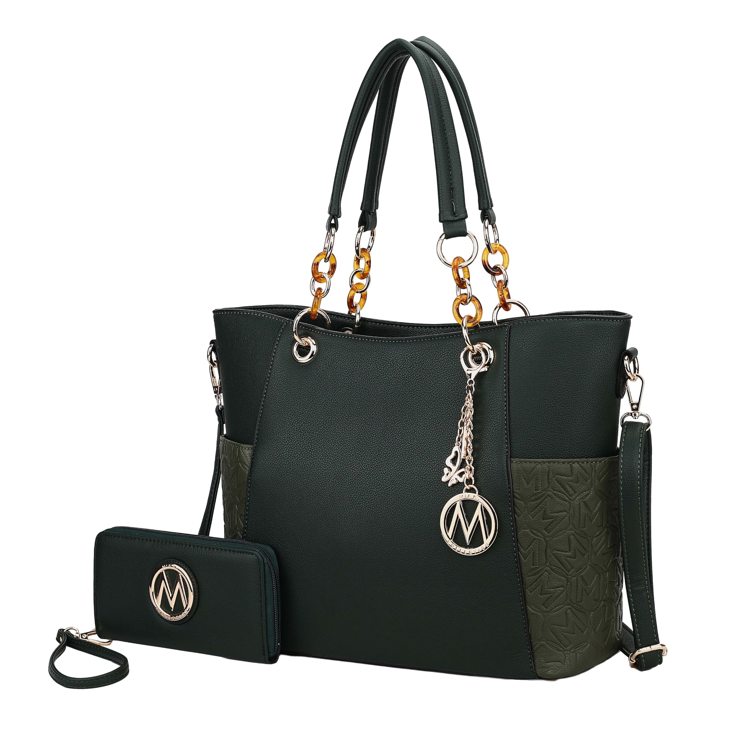 MKF Collection Tote Bag for Women, Handbag Set with Wallet-Top-Handle Bag Vegan Leather Purse by Mia K