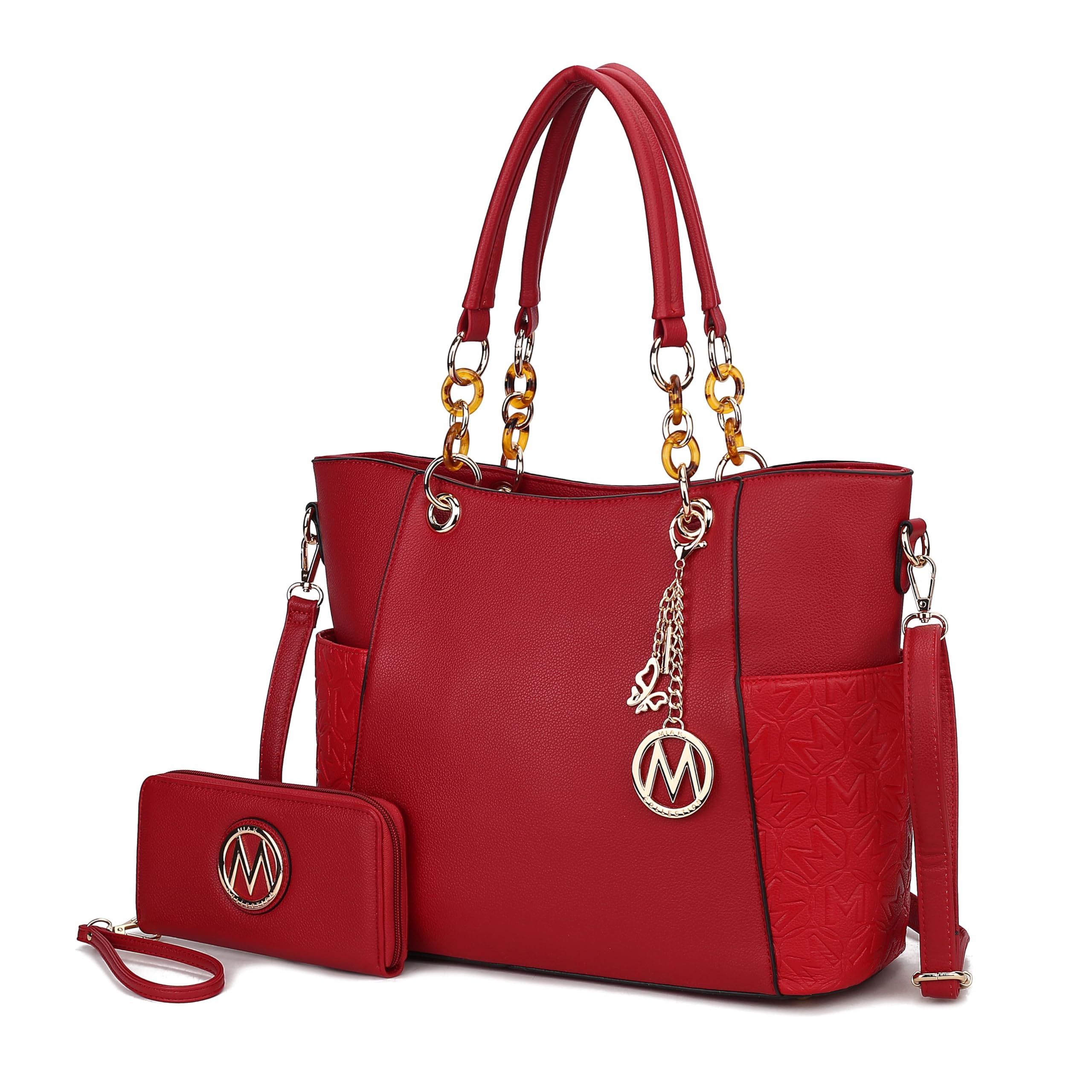 MKF Collection Tote Bag for Women, Handbag Set with Wallet-Top-Handle Bag Vegan Leather Purse by Mia K