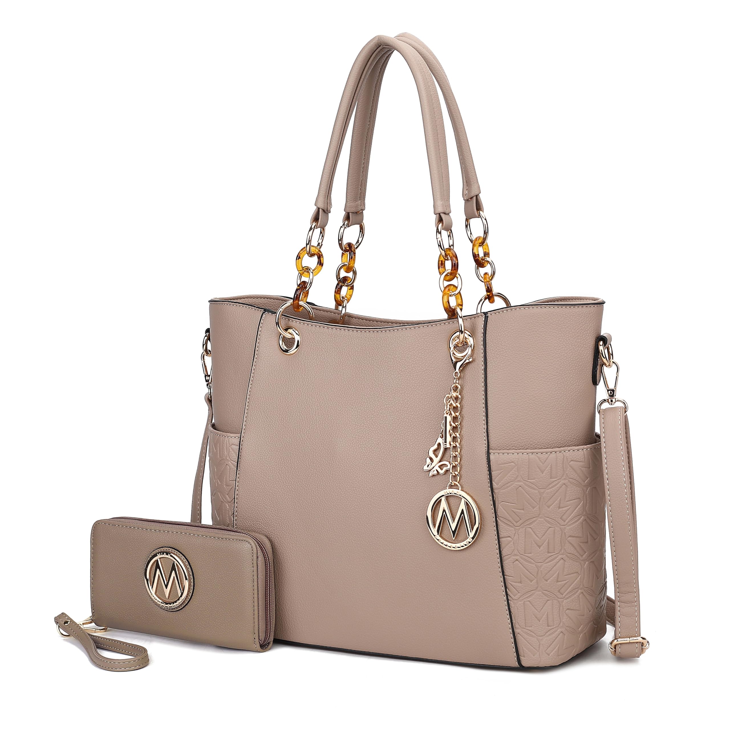 MKF Collection Tote Bag for Women, Handbag Set with Wallet-Top-Handle Bag Vegan Leather Purse by Mia K