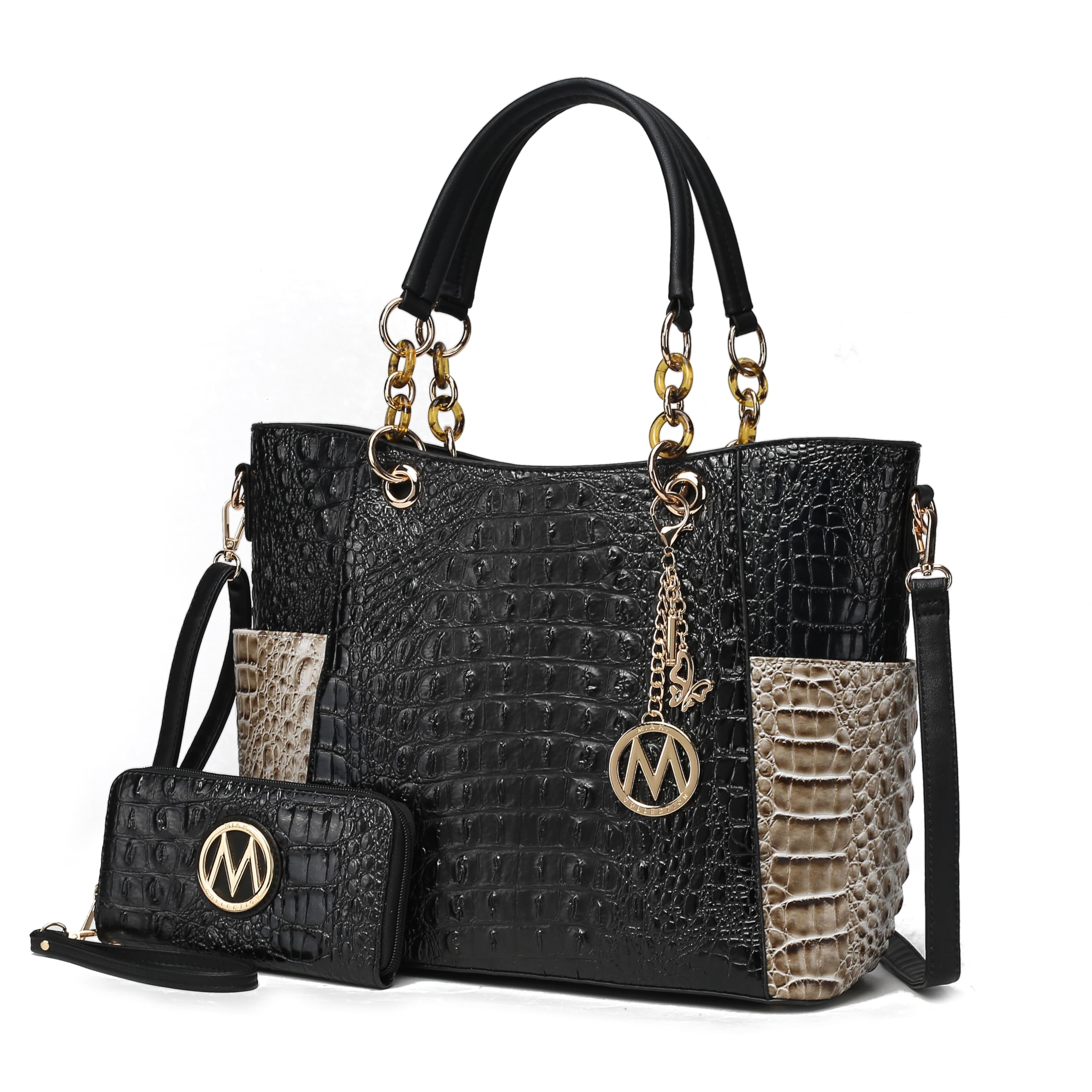 MKF Collection Tote Bag for Women, Handbag Set with Wallet-Top-Handle Bag Vegan Leather Purse by Mia K