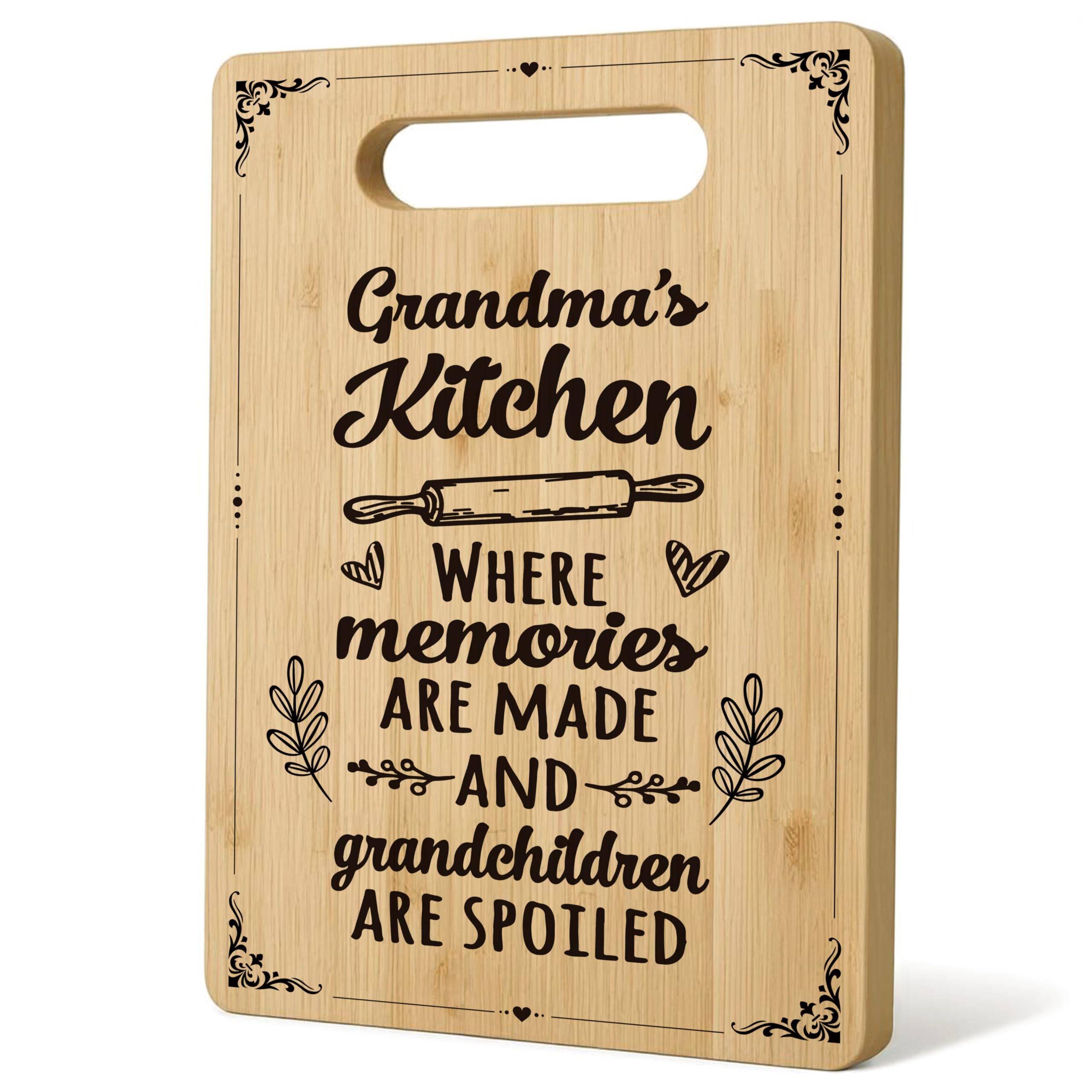 Gifts for Grandma, Grandma Cutting Board Chopping Board, Best Grandma Gifts, Grandma Christmas Birthday Gifts, Grandma Gifts from Grandkids, Grandma Kitchen Gifts Bamboo Cutting Boards
