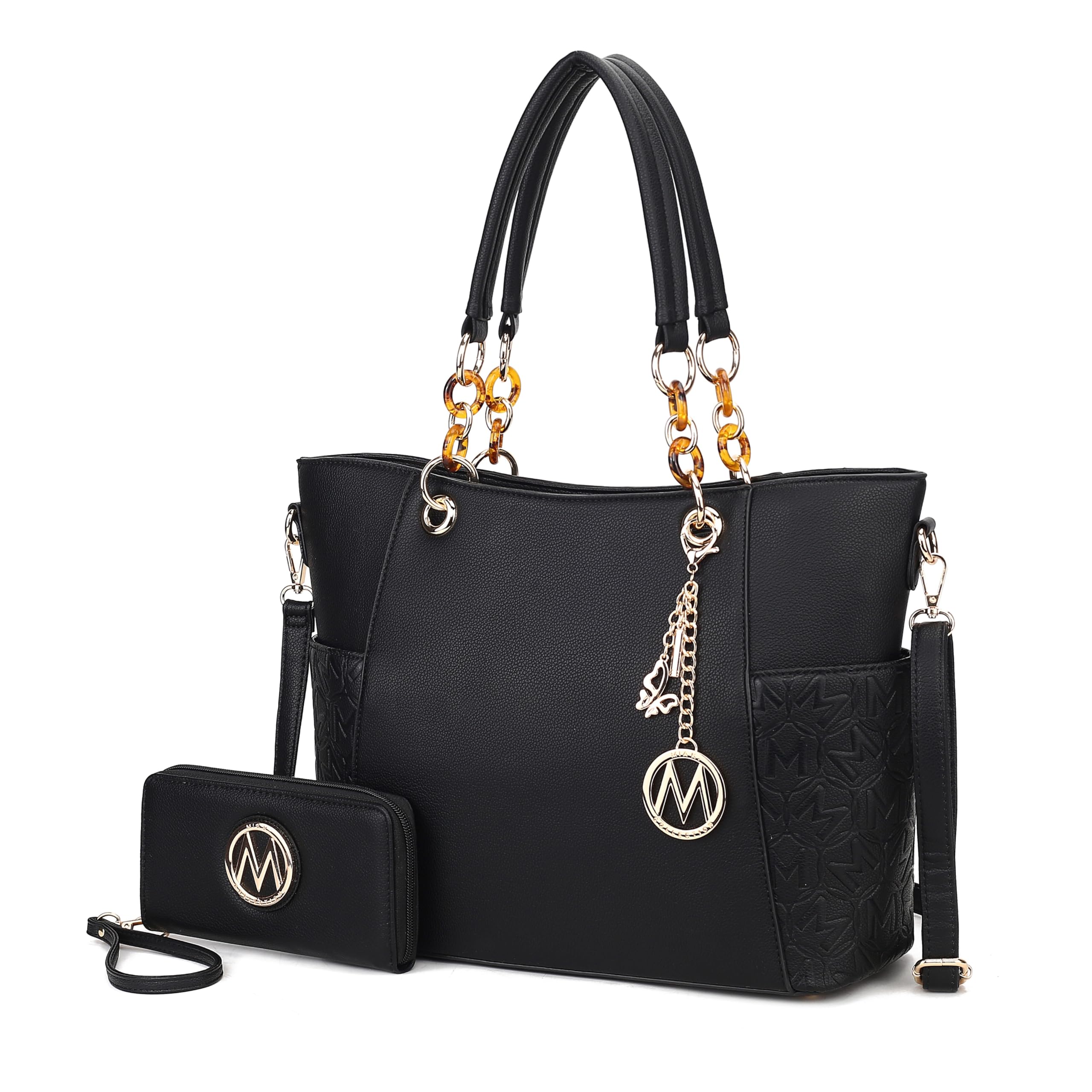 MKF Collection Tote Bag for Women, Handbag Set with Wallet-Top-Handle Bag Vegan Leather Purse by Mia K