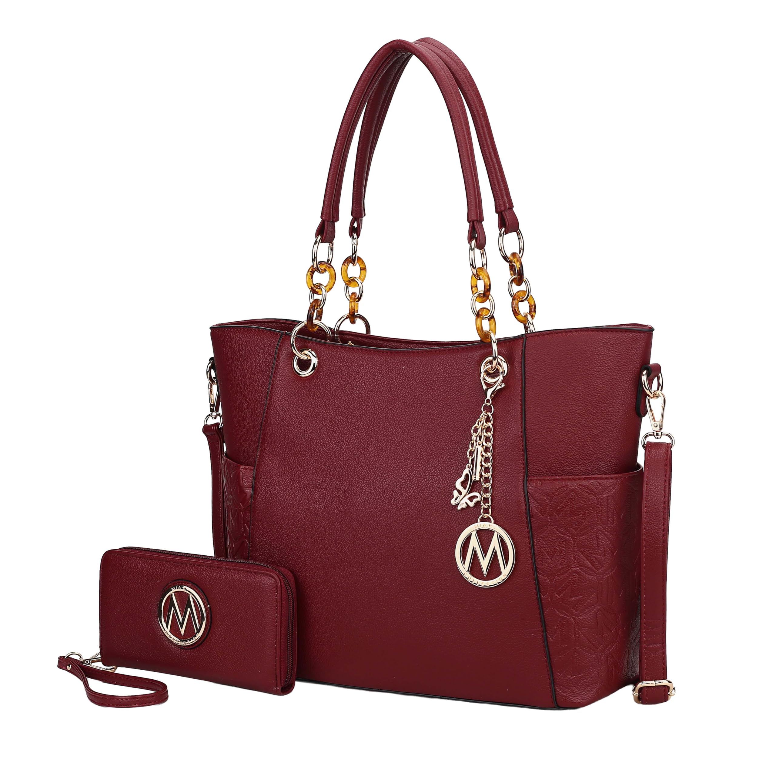 MKF Collection Tote Bag for Women, Handbag Set with Wallet-Top-Handle Bag Vegan Leather Purse by Mia K