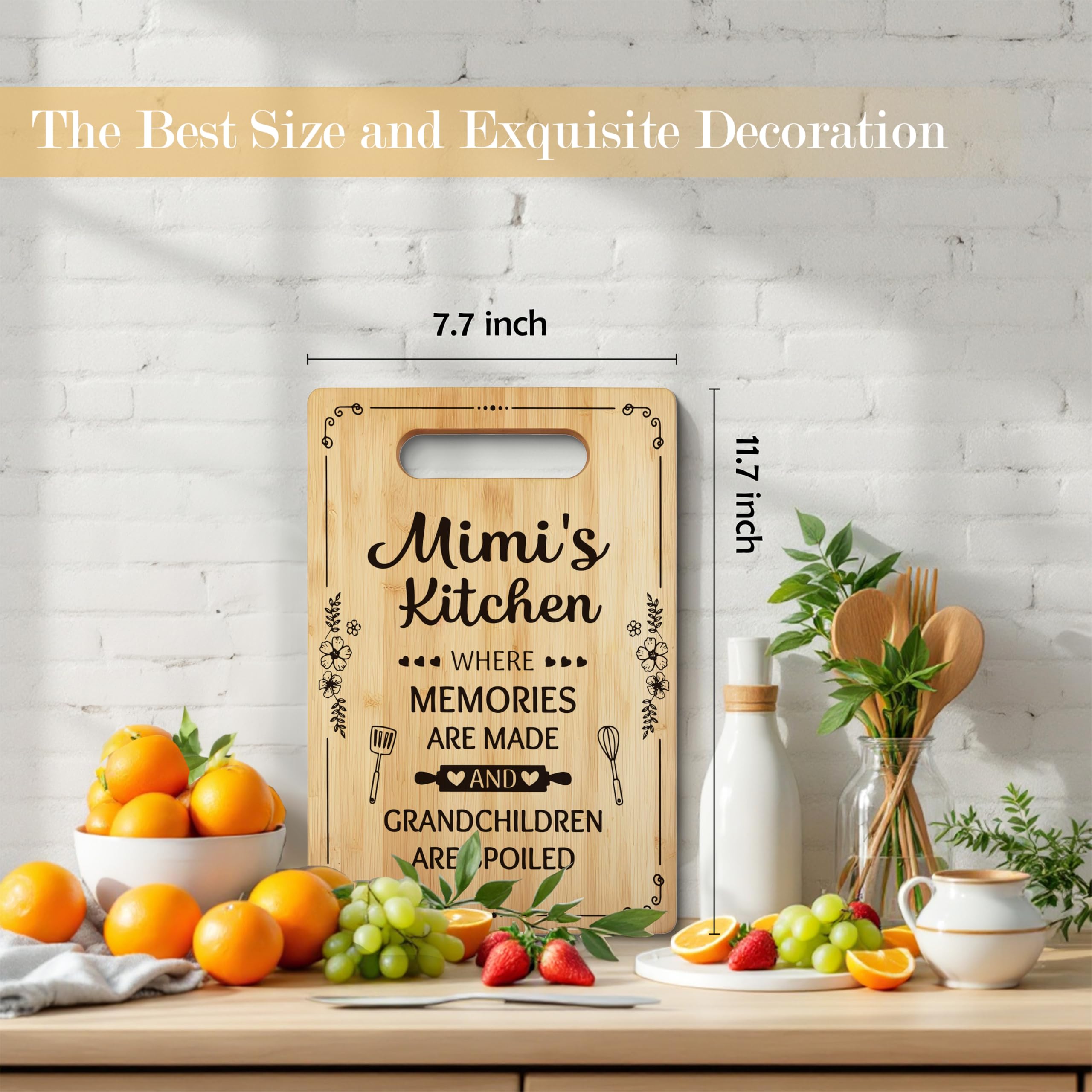 Gifts for Grandma, Grandma Cutting Board Chopping Board, Best Grandma Gifts, Grandma Christmas Birthday Gifts, Grandma Gifts from Grandkids, Grandma Kitchen Gifts Bamboo Cutting Boards