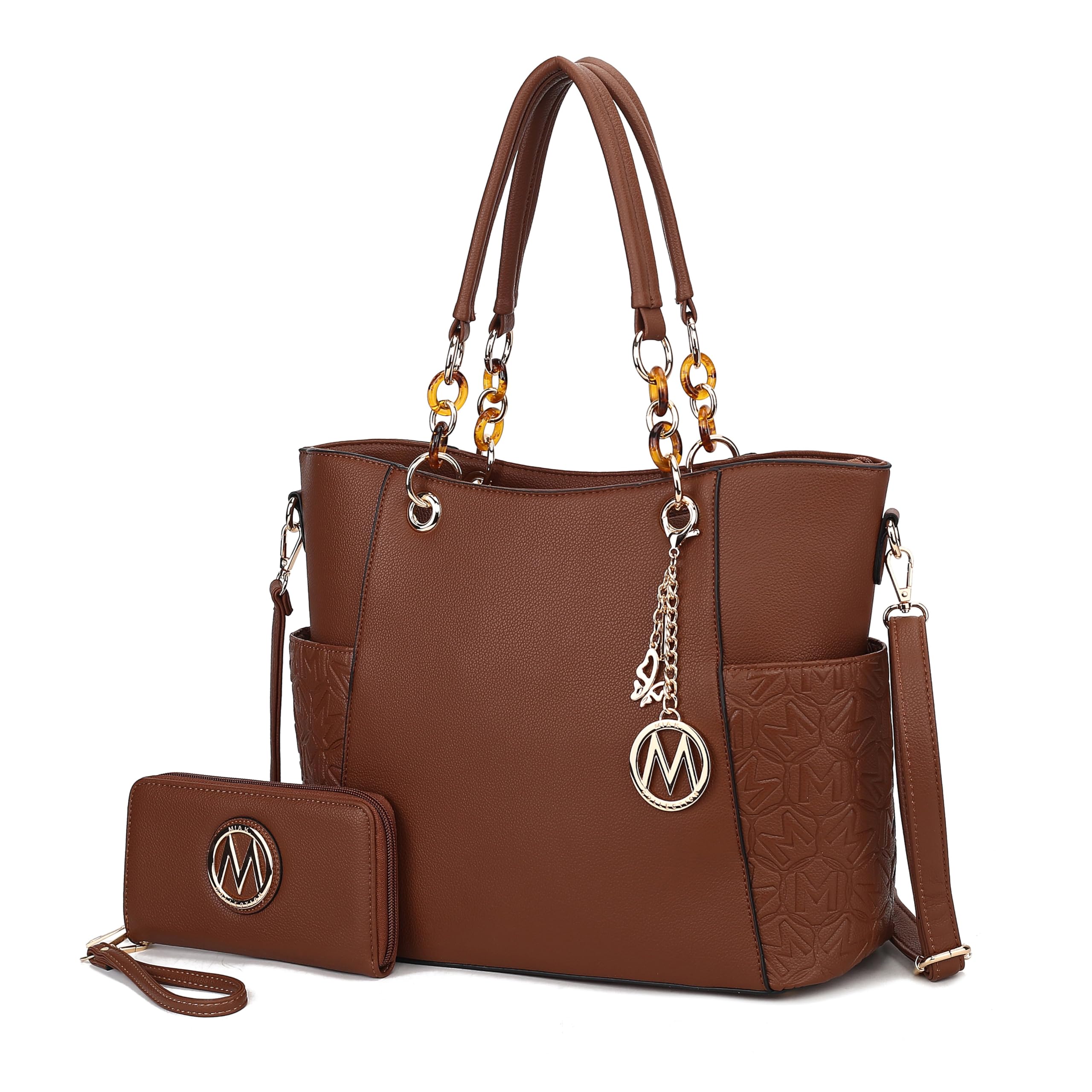 MKF Collection Tote Bag for Women, Handbag Set with Wallet-Top-Handle Bag Vegan Leather Purse by Mia K