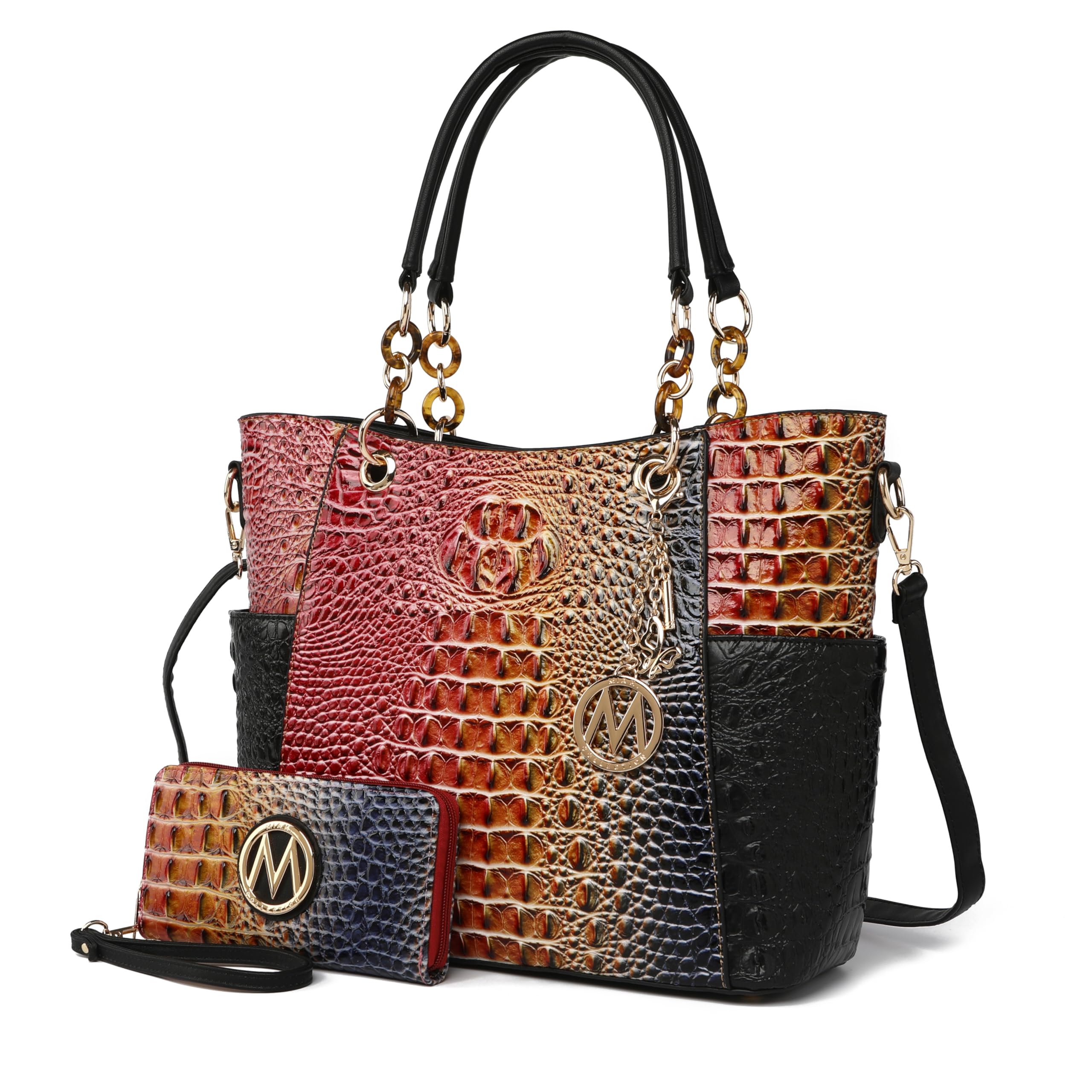 MKF Collection Tote Bag for Women, Handbag Set with Wallet-Top-Handle Bag Vegan Leather Purse by Mia K