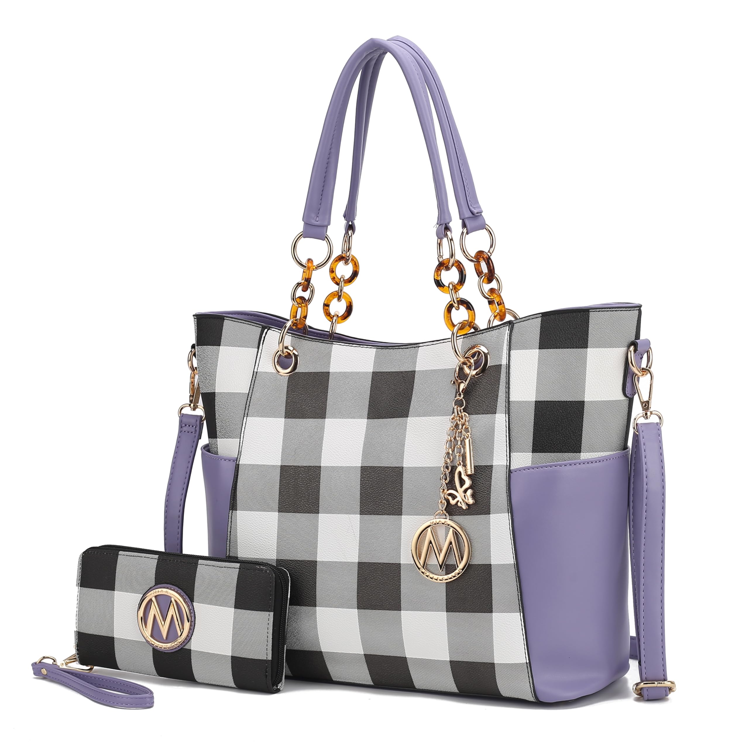 MKF Collection Tote Bag for Women, Handbag Set with Wallet-Top-Handle Bag Vegan Leather Purse by Mia K