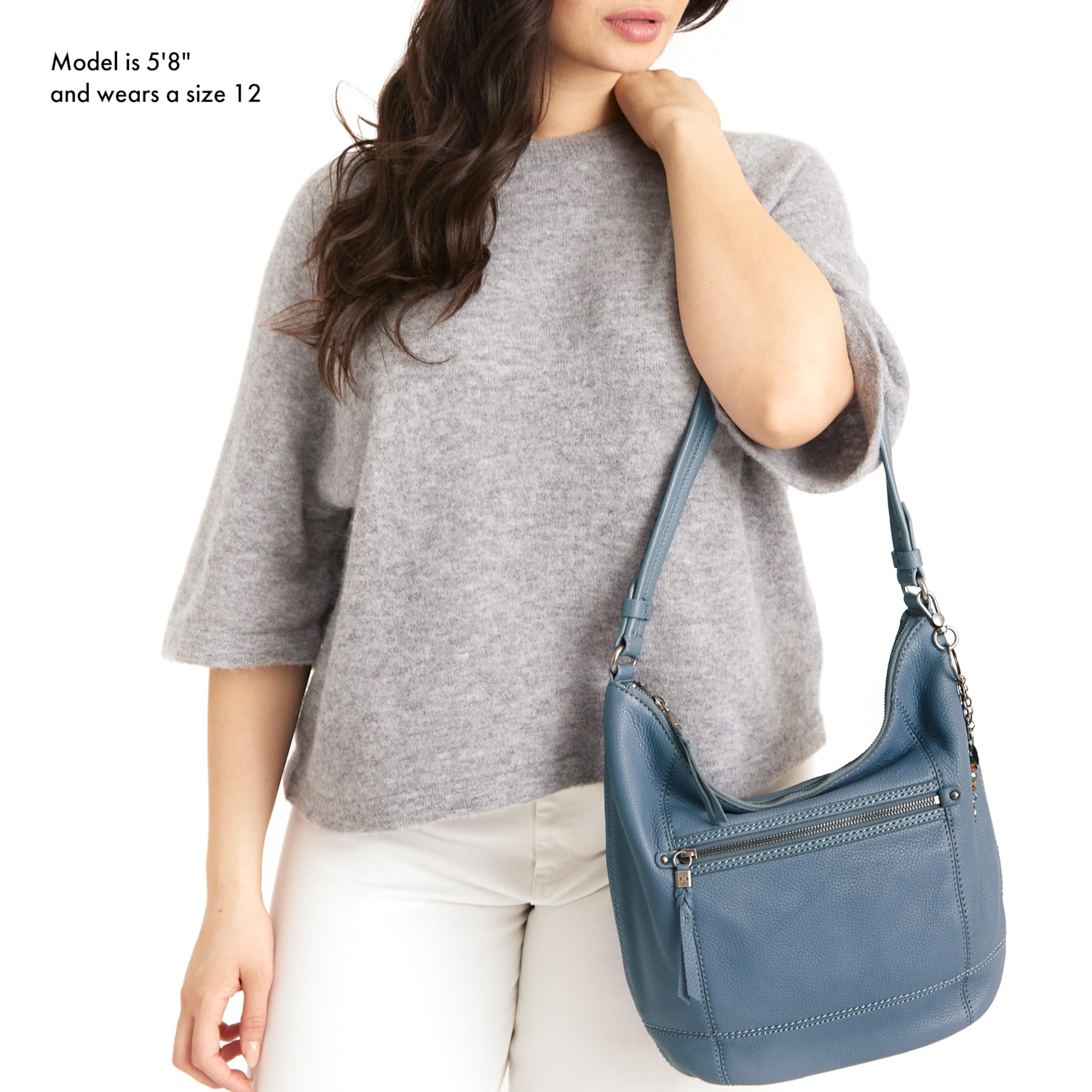 The Sak Sequoia Hobo Bag - Premium Large Leather Women's Handbag for Everyday & Travel - Durable Purse With Zipper Pocket