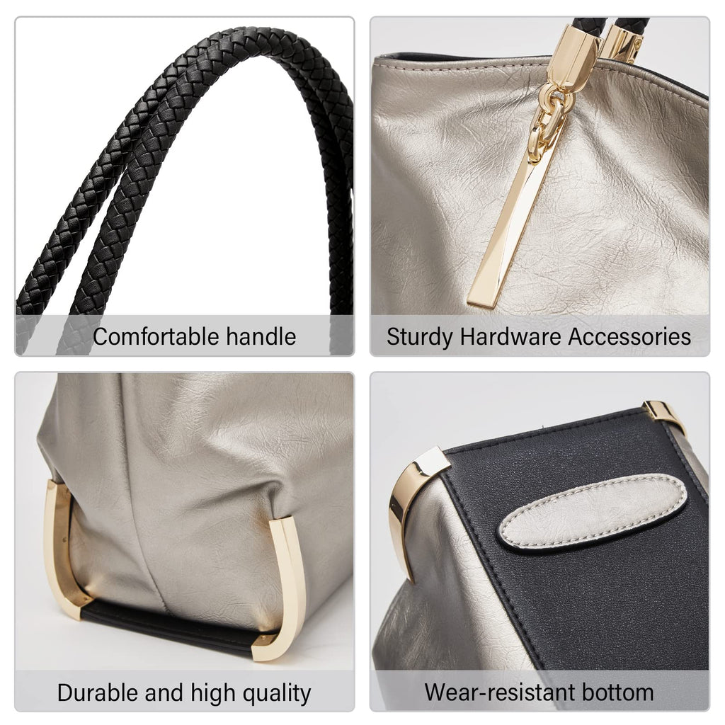 FOXLOVER Large Capacity Tote Handbags for Women, Women's Top-handle Bags Fashion Shoulder Bags Purses Minimalist design