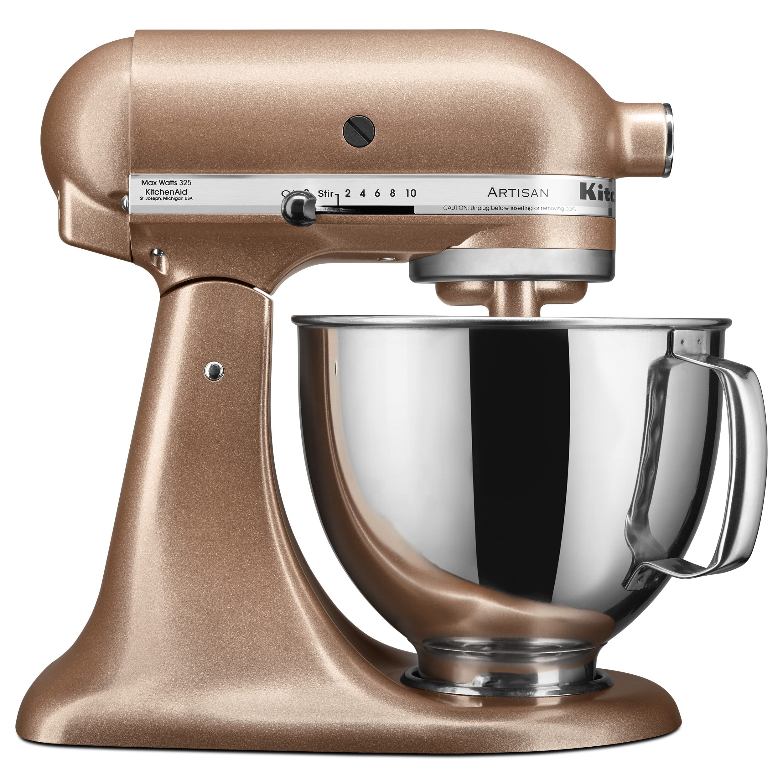KitchenAid Artisan Series 5 Quart Tilt Head Stand Mixer with Pouring Shield KSM150PS, Almond Cream