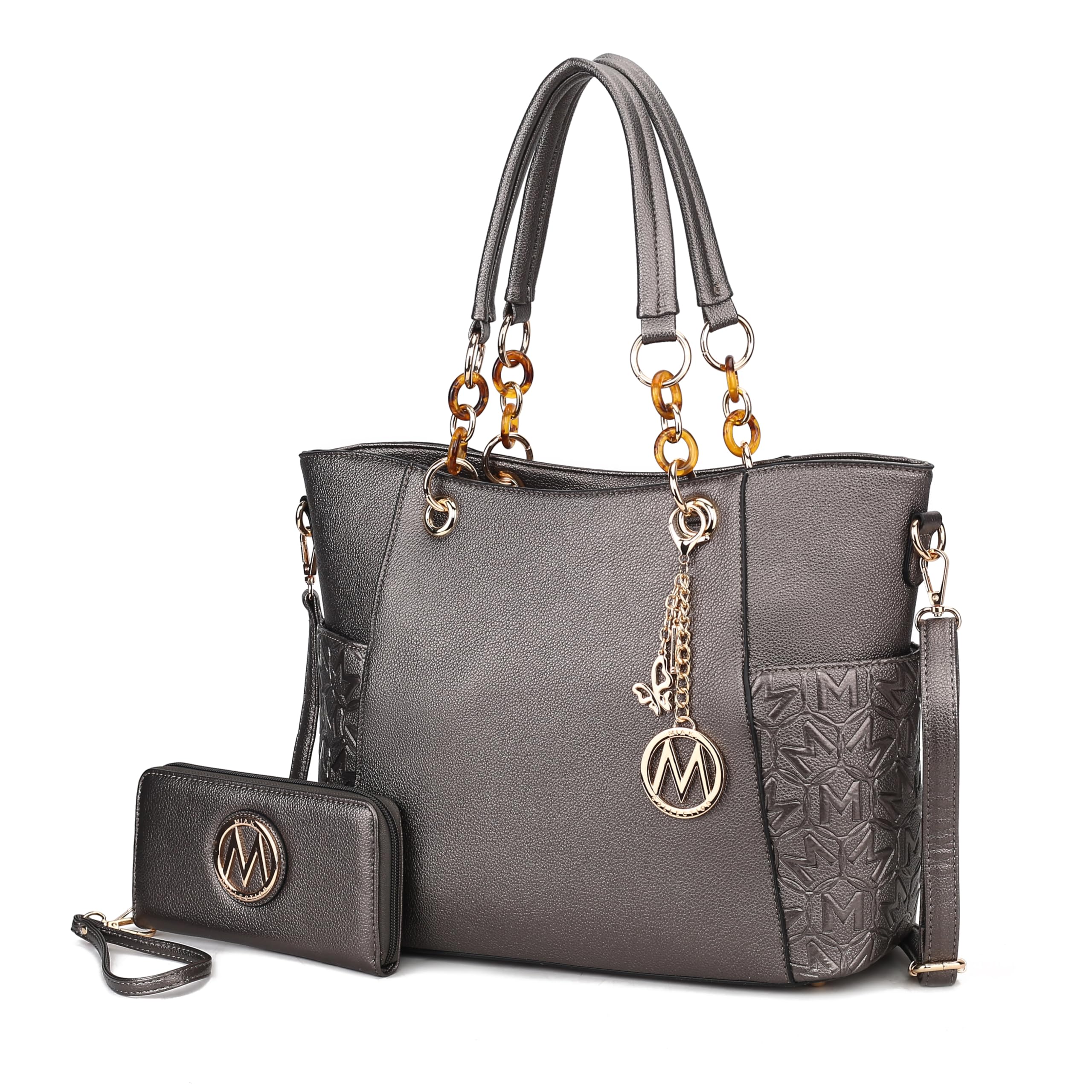 MKF Collection Tote Bag for Women, Handbag Set with Wallet-Top-Handle Bag Vegan Leather Purse by Mia K