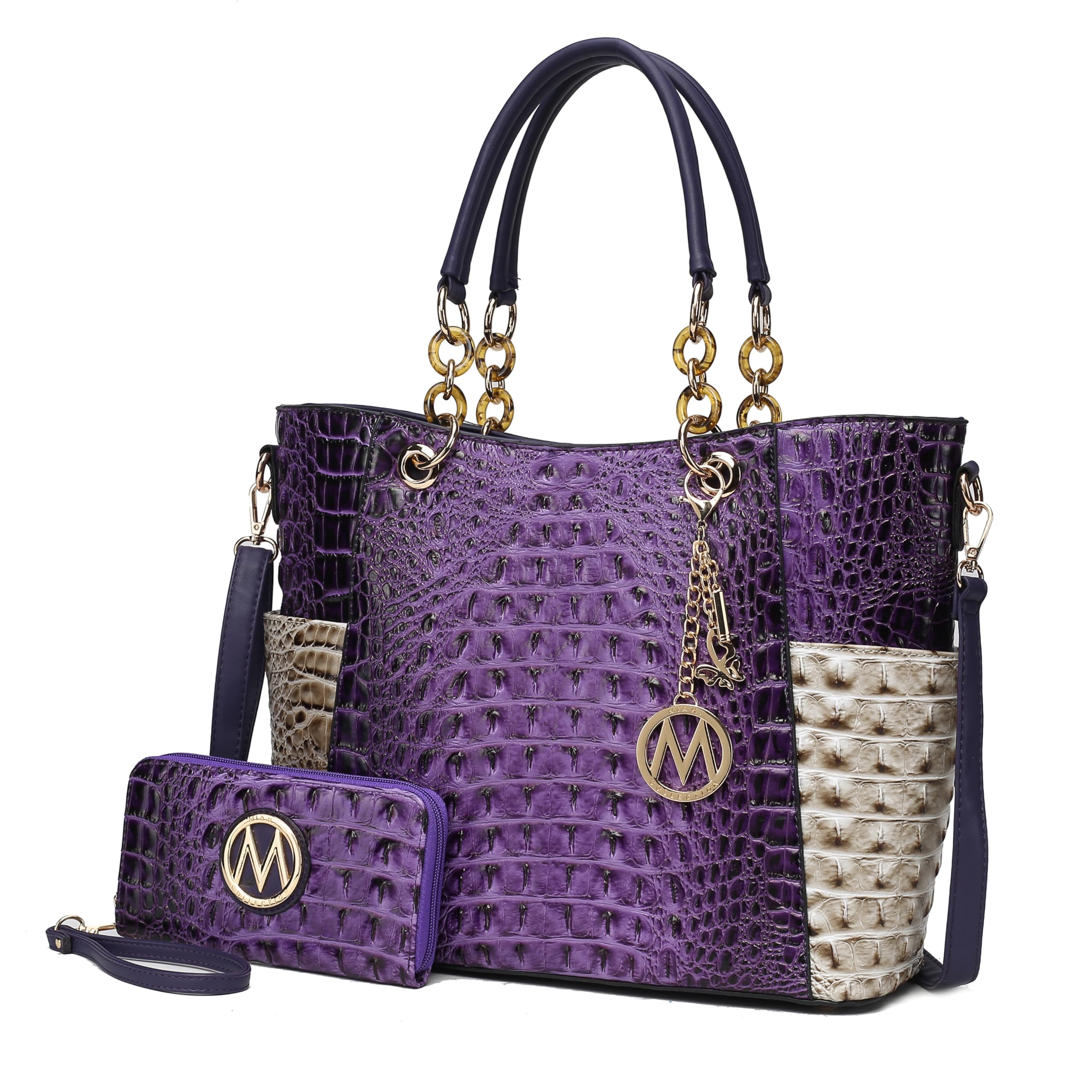 MKF Collection Tote Bag for Women, Handbag Set with Wallet-Top-Handle Bag Vegan Leather Purse by Mia K