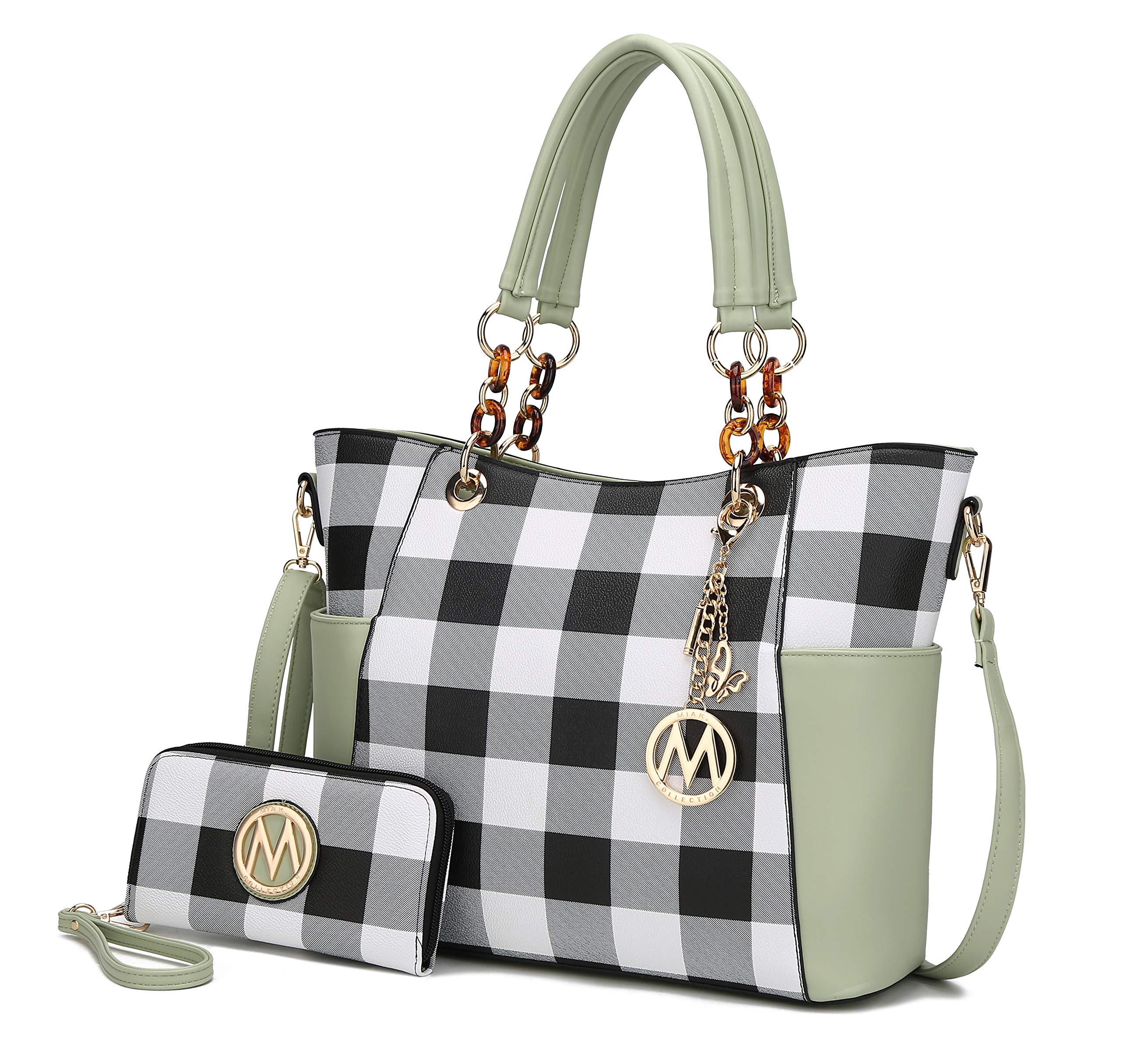 MKF Collection Tote Bag for Women, Handbag Set with Wallet-Top-Handle Bag Vegan Leather Purse by Mia K