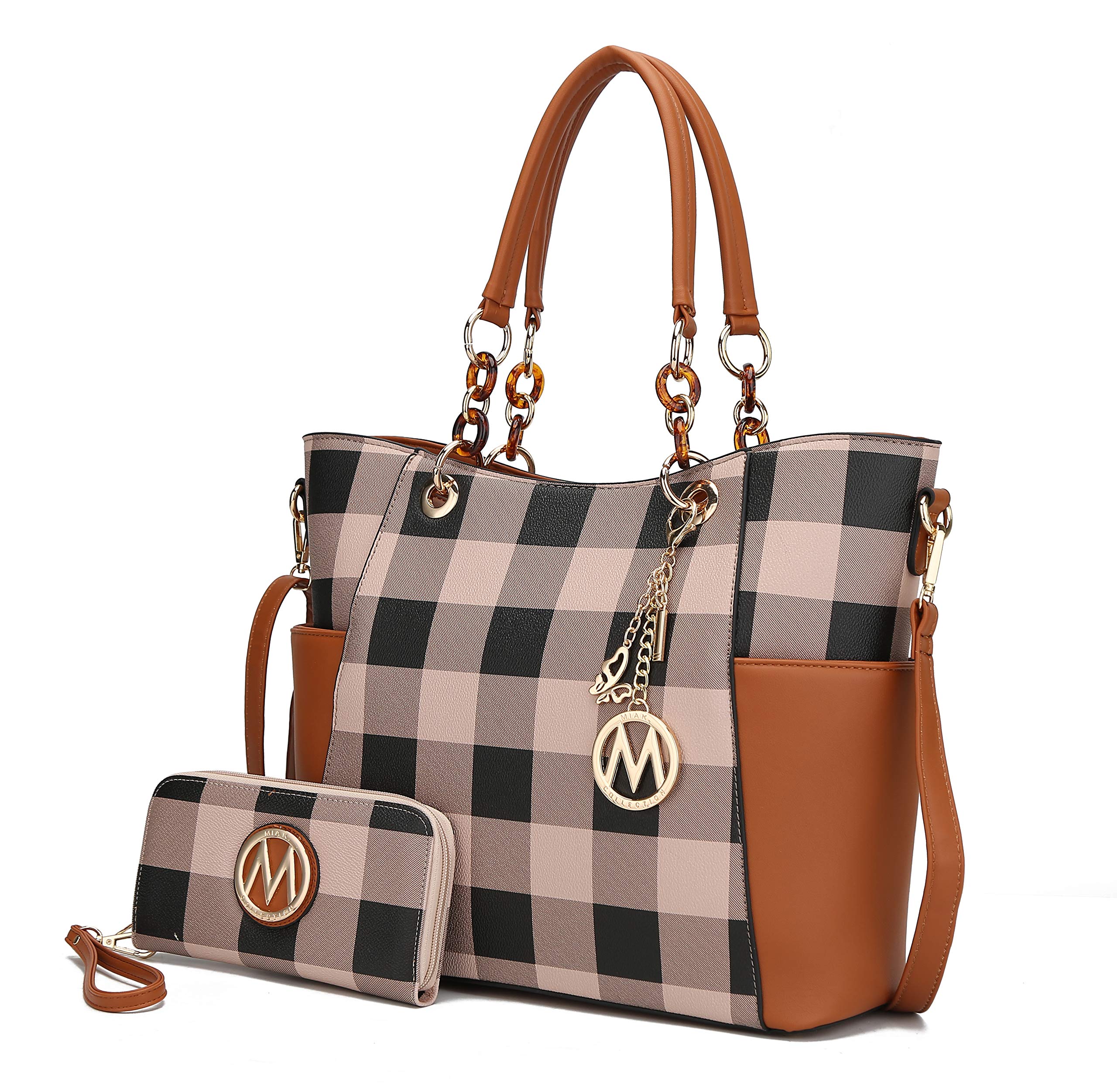 MKF Collection Tote Bag for Women, Handbag Set with Wallet-Top-Handle Bag Vegan Leather Purse by Mia K