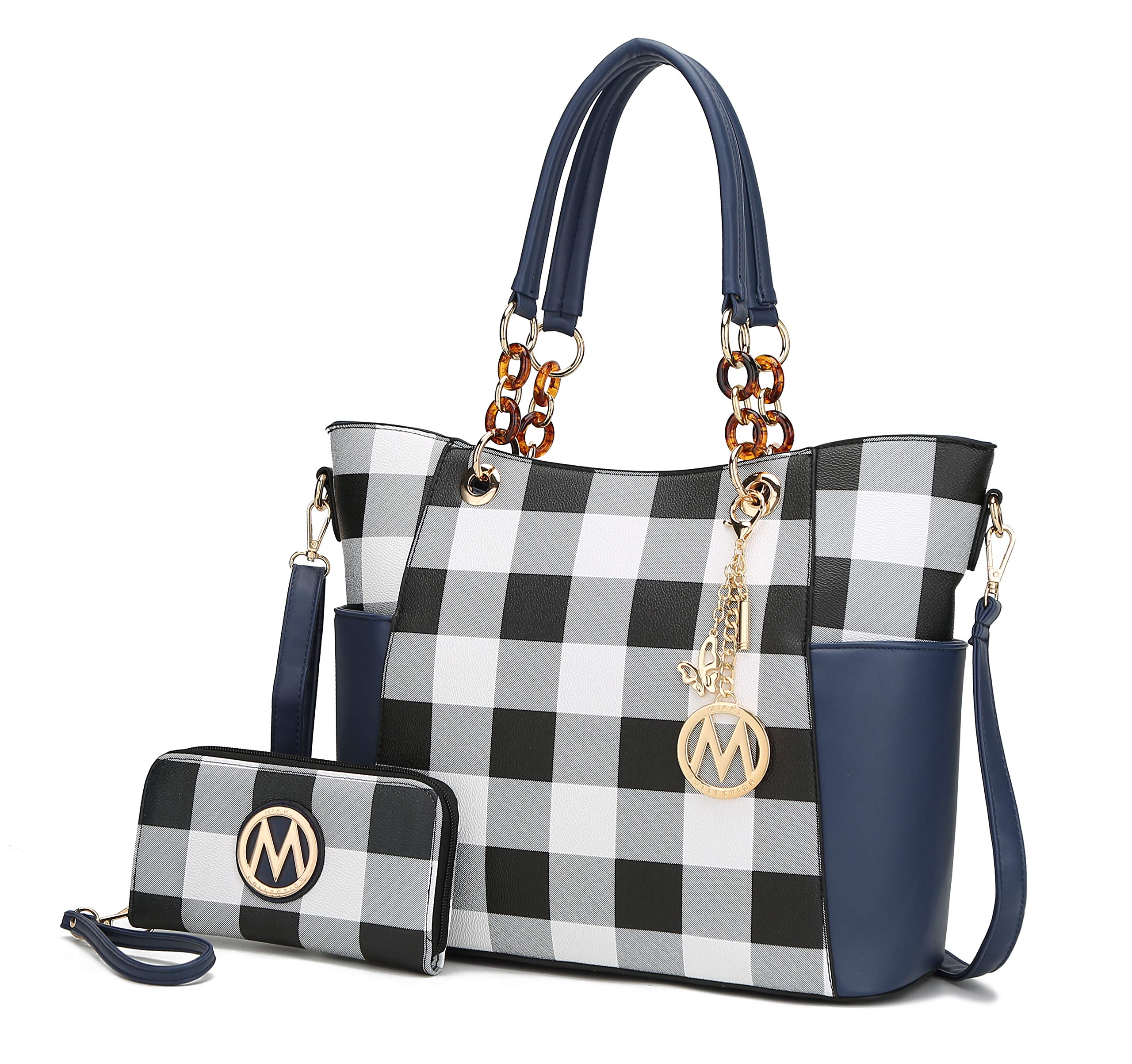 MKF Collection Tote Bag for Women, Handbag Set with Wallet-Top-Handle Bag Vegan Leather Purse by Mia K