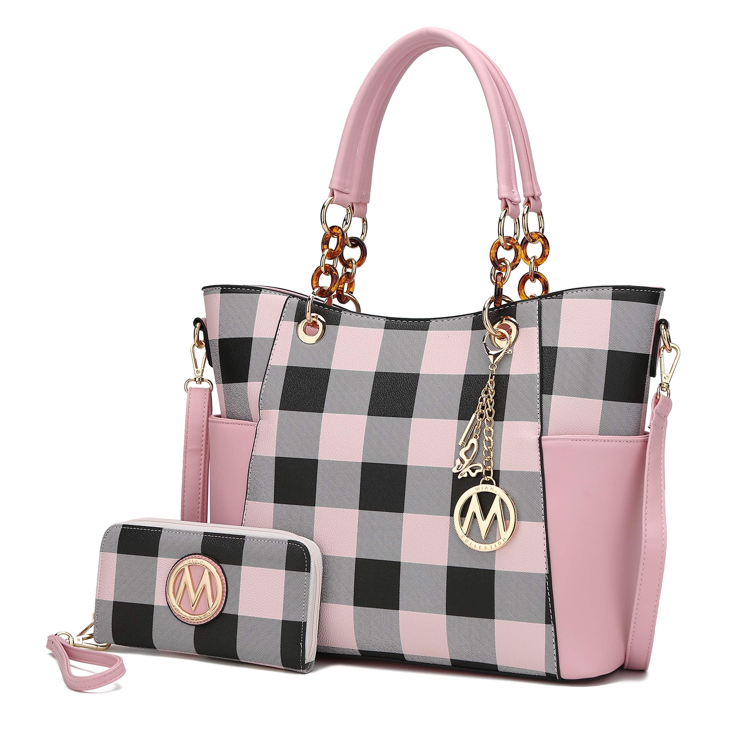 MKF Collection Tote Bag for Women, Handbag Set with Wallet-Top-Handle Bag Vegan Leather Purse by Mia K