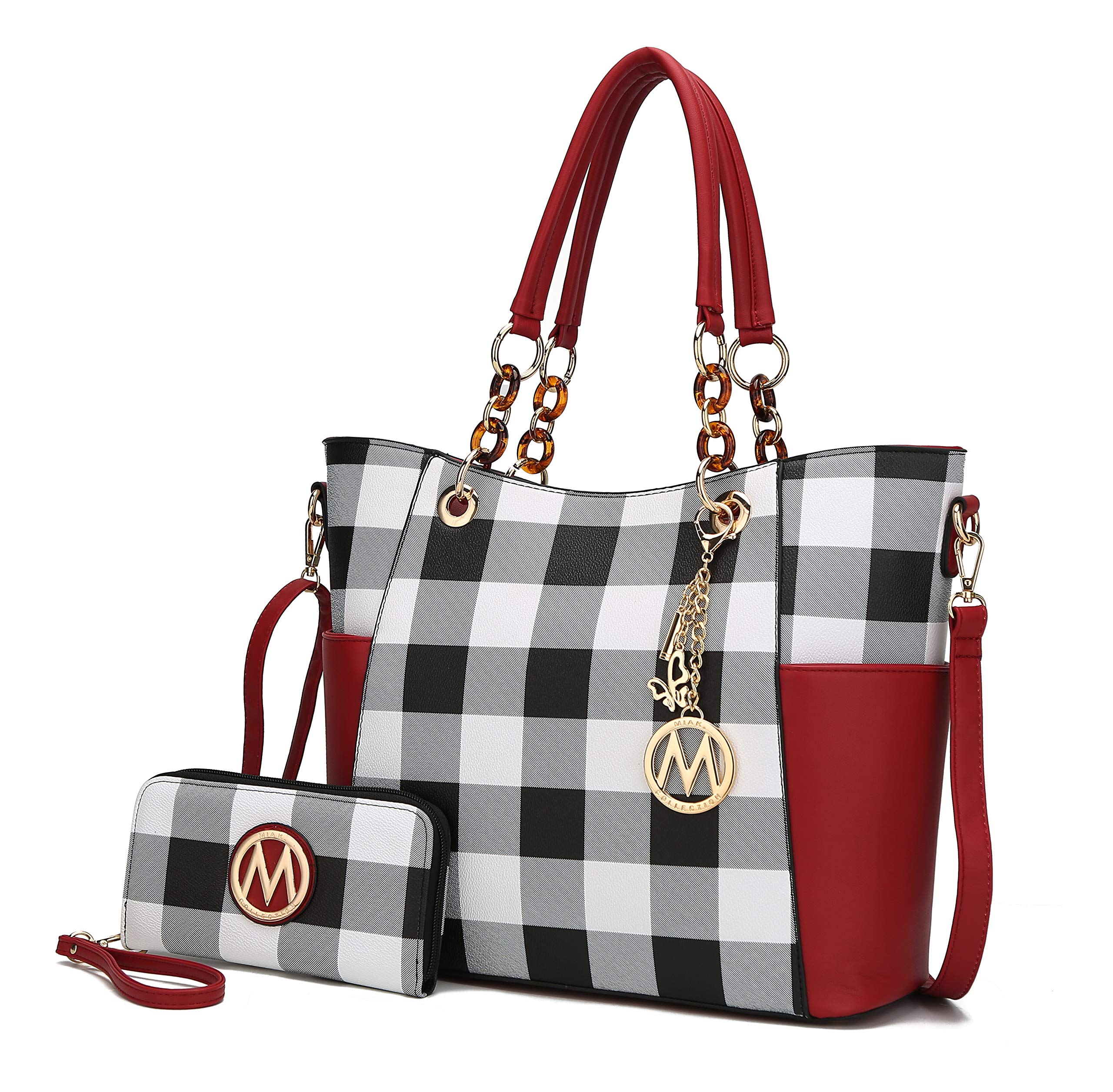 MKF Collection Tote Bag for Women, Handbag Set with Wallet-Top-Handle Bag Vegan Leather Purse by Mia K