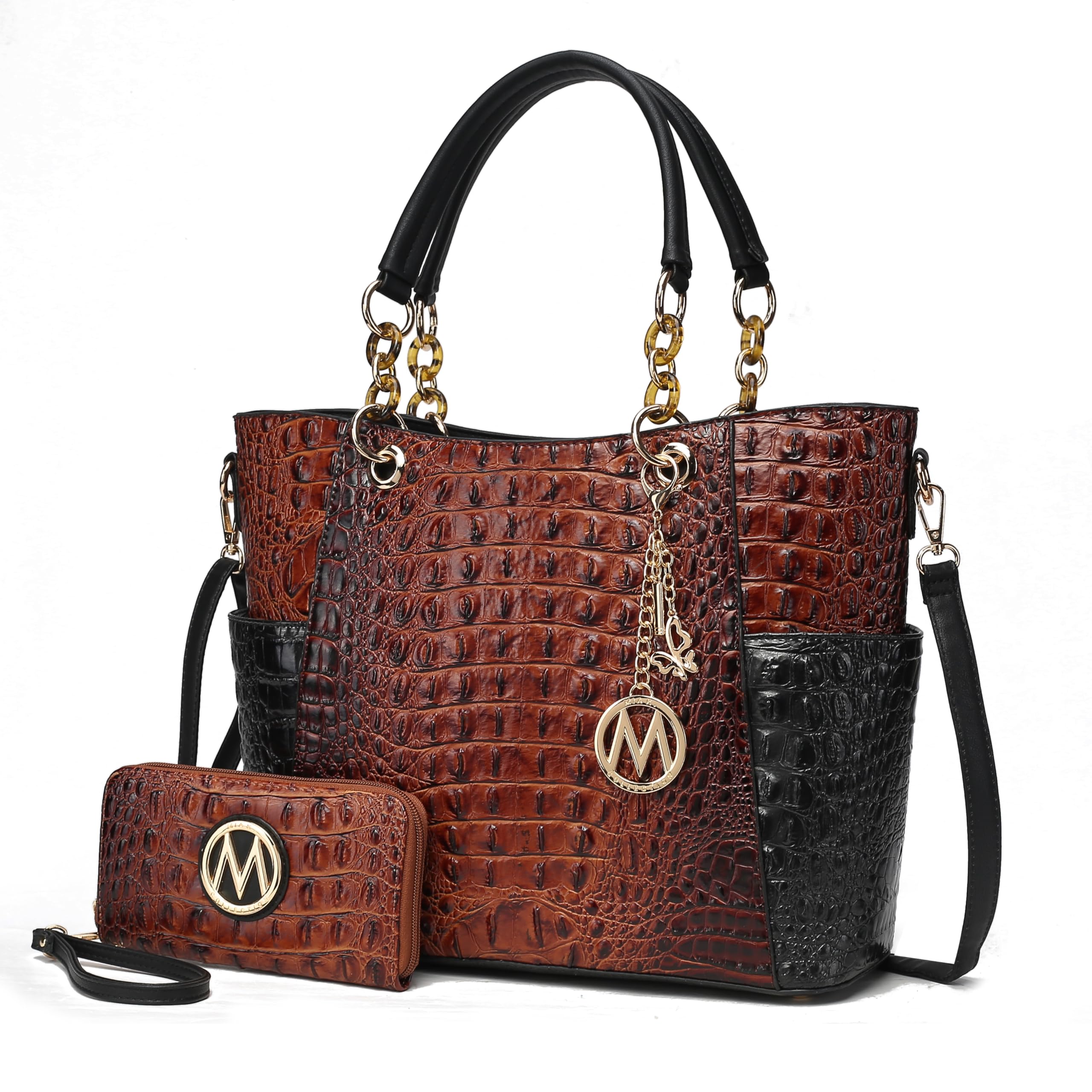 MKF Collection Tote Bag for Women, Handbag Set with Wallet-Top-Handle Bag Vegan Leather Purse by Mia K