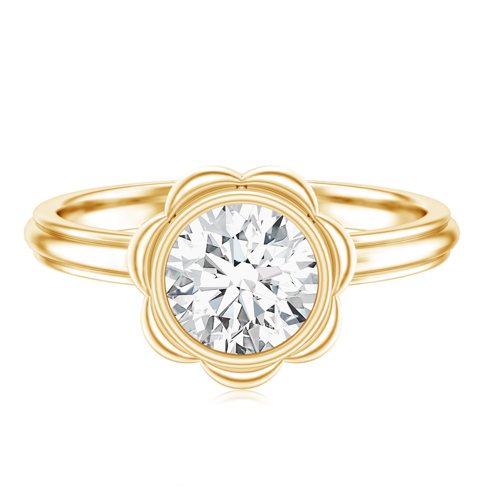 1.25 Carat Round Lab Grown Diamond Solitaire Engagement Ring