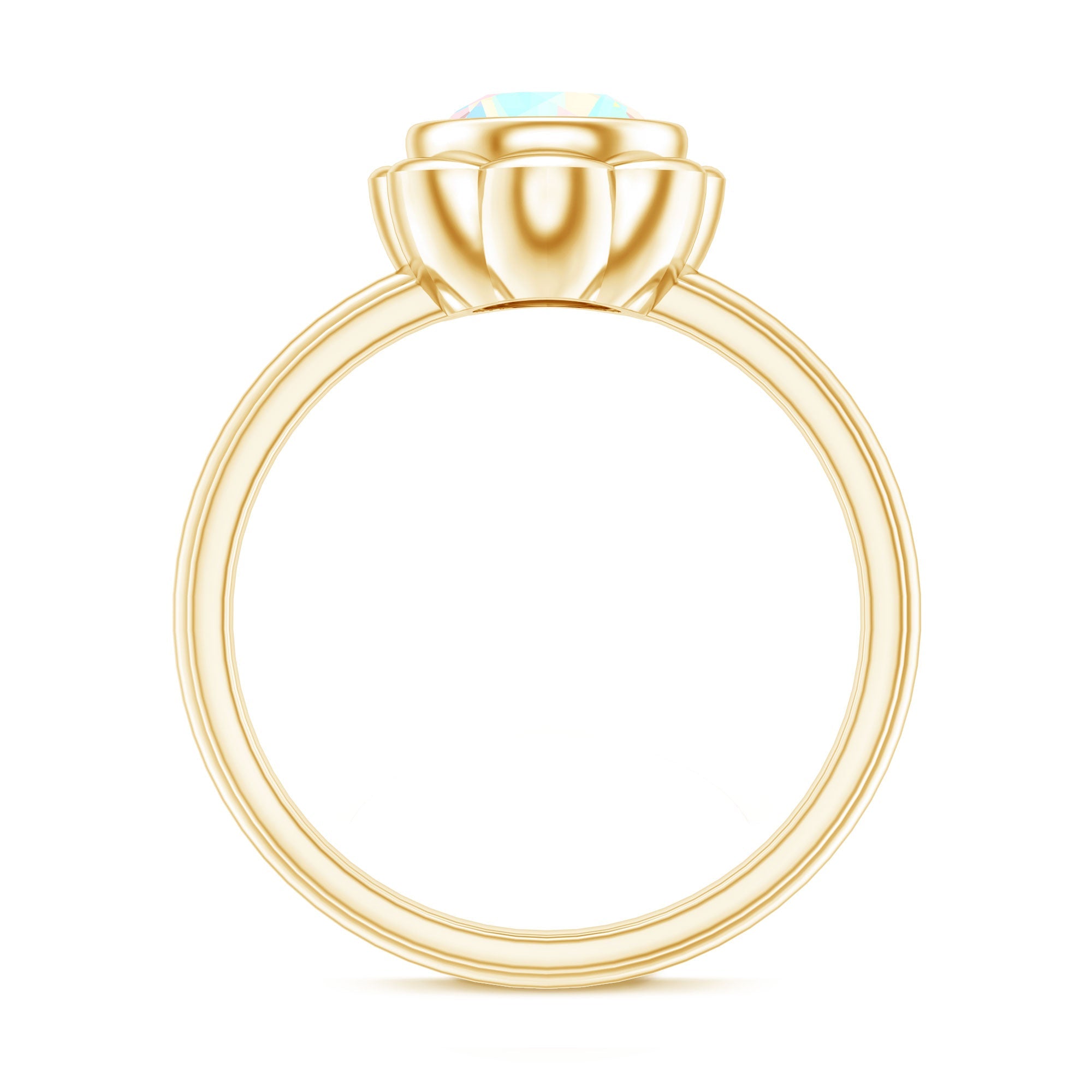 1.5 Carat Ethiopian Opal Engagement Ring for Women