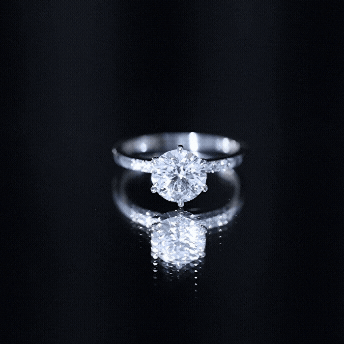 Round Cut 9 MM Lab Grown Diamond Solitaire Engagement Ring