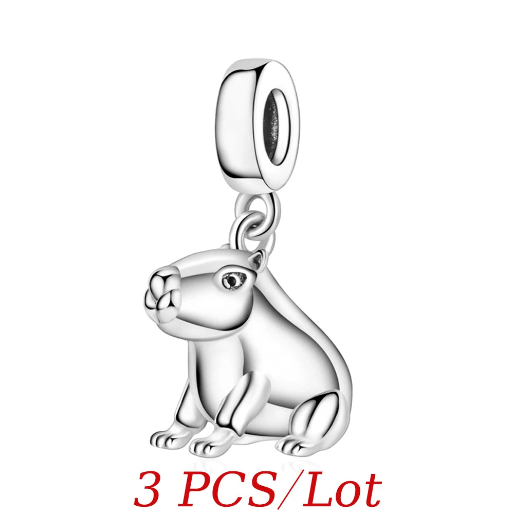 Cute Hanging Sloth Charm Fit Original Pan Bracelet DIY Women Jewelry Gift Sweet Animals Beads 2024 New Arrivals